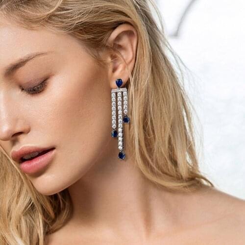 Zlxgirl brand Water drop shape wedding stud Earring For Women bridal accessories fashion DUBAI Dangle Earring ears gifts