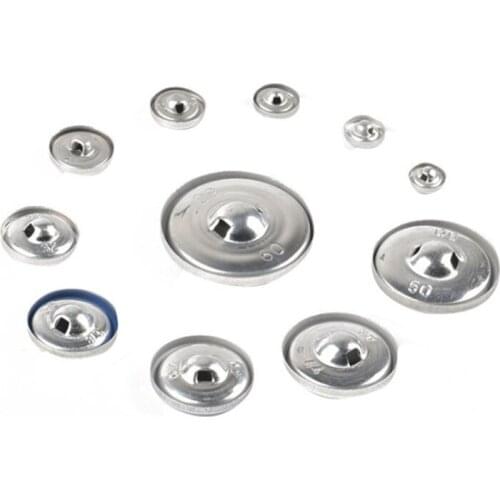 100set 16L-60L Fabric Covered Button Component Bread Top Flat Plastic Ring/Aluminum Back DIY Handmade Jewelry Accessories Trim