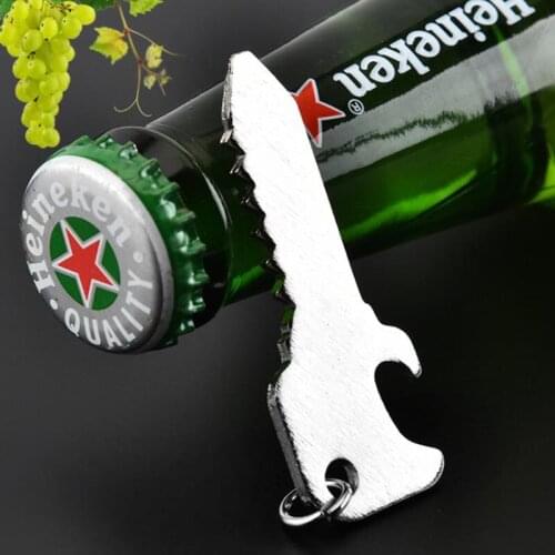 100pcs Key Portable Bottle Opener Beer Bottle Can Opener Hangings Ring Keychain Tool
