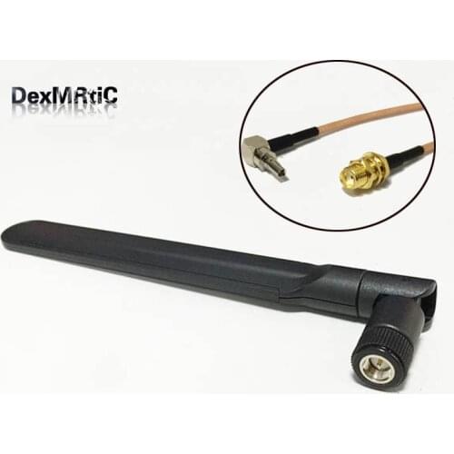 2.4GHz/5.8Ghz 8dBi Omni WIFI Antenna Dual Band With SMA Male Connector + SMA Female Switch CRC9 Male pigtail cable RG316