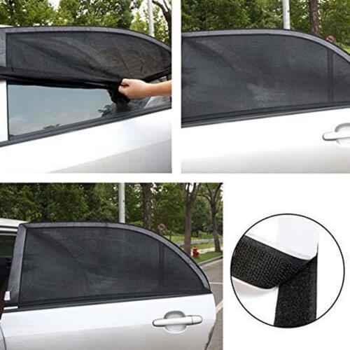 Universal 2pcs Car Styling Sunshade Curtain Rear Window Cover UV Protection Sun Shade Visor Shield Window Film Car Accessories