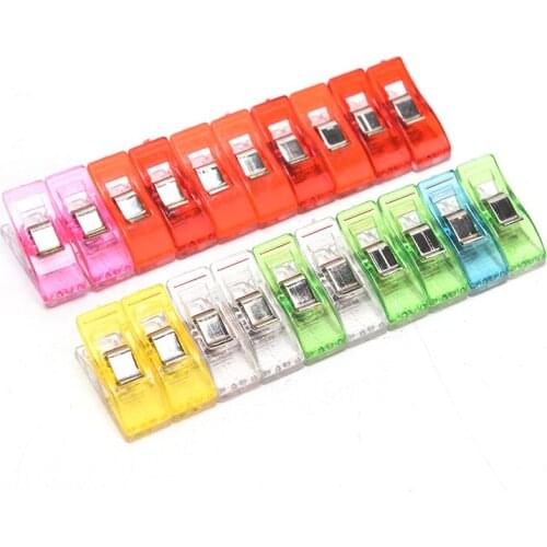 20 Pcs Colorful Multicolor Crafting Crocheting Knitting Safety Clip Sewing Tool Accessory Clips Plasti