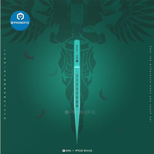 2UUL Ti11 Titanium Alloy Tweezer Ultralight Anti Static Tweezers Straight Tip Tweezer for Motherboard Repair Precise Wire Jump