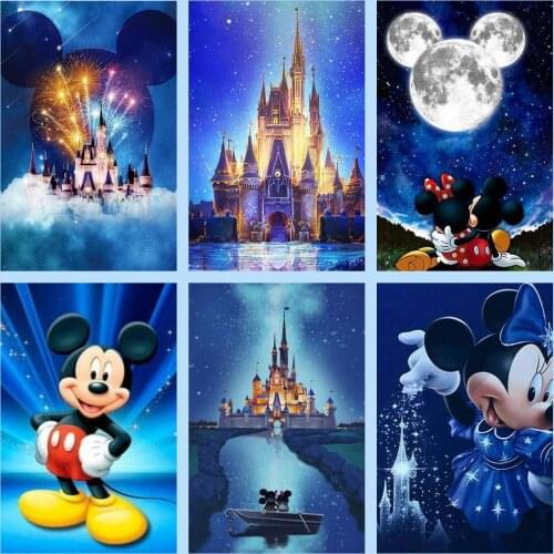 Disney Diamond Painting Cross Stitch Cartoon Disney Mickey Full Square/Round Embroidery Diamond 5D Diamond Mosaic Home Decor