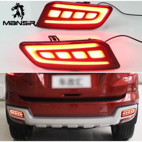 12V Car LED Rear Bumper Light Reflector Taillights Fog Lamp Brake Light Turn Signal Reverse For Ford Everest 2016 2017 2018 2019