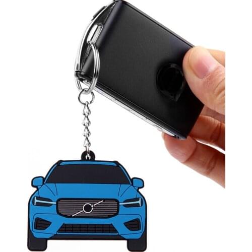 Fashion Key Chain Rings For VOLVO XC90 XC60 XC40 S90 S80 S60 V70 V60 V50 V40 Creative Car Double sided model Key Chain Accessory