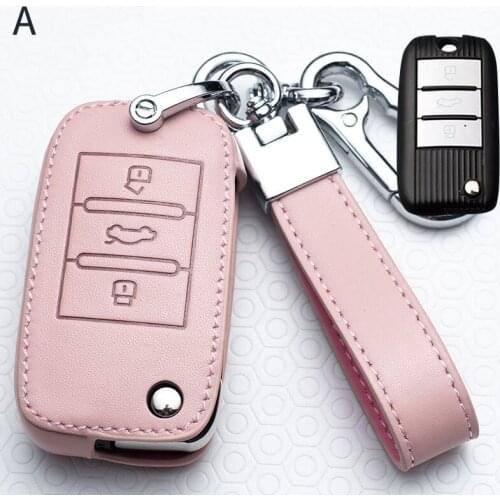 3 button Genuine Leather Car Key Case Cover for Roewe RX5 i6 ERX5 i5 RX8 RX3 for MG6 MG ZS EV EZS HS EHS Auto Key Covers