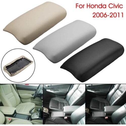 Car PU Leather Center Console Armrest Cover Arm Rest Box Lid Covers for Honda/Civic 2006-2011