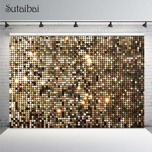 Backdrops Sparckle Glitter Gold Silvery Dots Child Photography Background for Photo Studio Photozone Photocall Decor Props