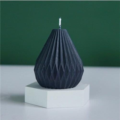Geometric Shape Diy Candle Mould Simple Line Shape Wax Model Home Decoration Pear Shaped Candle Silicone Mold