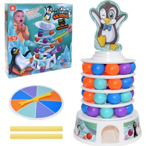 Innovative Stacking Toys Penguin Skiing Family Funny Desktop Game Stimulate Childrens Spatial Thinking Ability Kid Toy