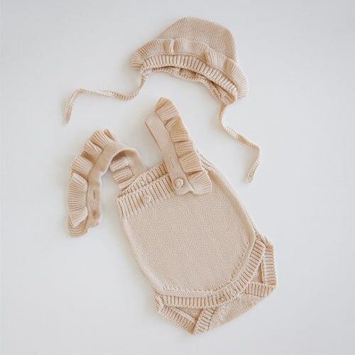 Ruffles lace suspender pants for boys clothes cotton knitted newborn baby jumpsuit romper for girls overalls children bodysuit