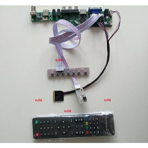 Kit for LP156WH4 LCD Controller driver board 40pin TV 1366X768 LVDS Panel Screen HDMI-compatible VGA remote LED 15.6" USB AV