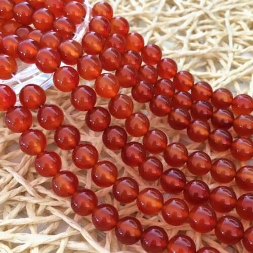 Natural red stone carnelian onyx agat round 4mm 6mm 8mm 10mm 12mm loose diy beads high grade fashion women jewelry making 15" A4