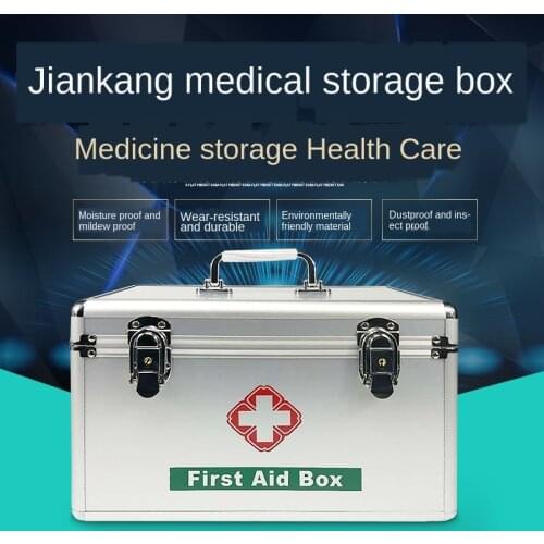 Aluminum medicine cabinet 10/12/14inch Home business Medical box Large size multilayer Medicine cabinet First Aid Box
