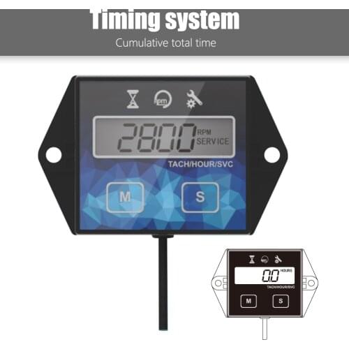 Motorcycle Speed Timer achometer Hour Meter Digital Motorcycle ATV Boat Meters Hour Meter Speed Timer Reset Timers