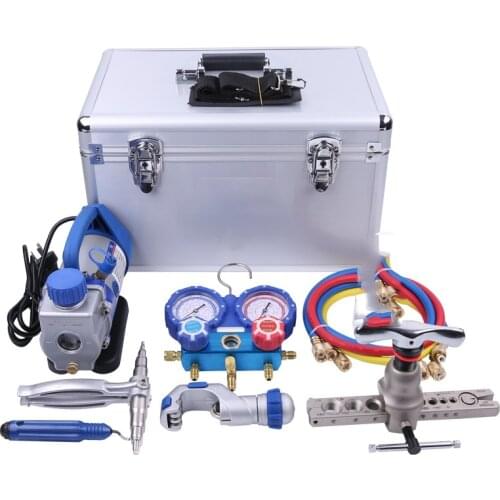 WK-7P Pressure Gauge Refrigeration Tool Set Air Conditioning Refrigeration Installation and Maintenance Tool Vacuum Pump Flare