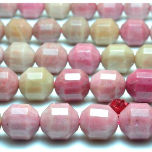 Natural Pink Rhodonite Faceted Double Terminated Point Beads Loose Gemstones Wholesale Semi Precious Stones Jewelry Making Diy
