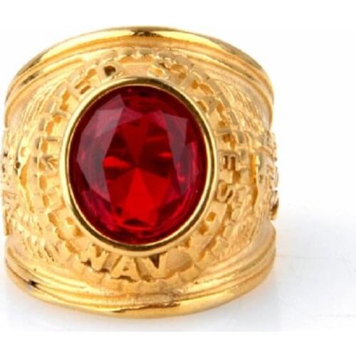 New stainless steel ring Mens jewelry Fashion titanium steel US Navy soldier ring