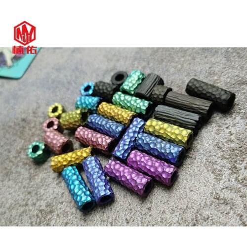 Titanium Alloy Knife Beads Paracord EDC Bead Portable Mobile Keychain Pendant Flashlight Pendan