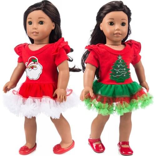 Christmas Dress fits for American18" girl doll alexander doll best gift