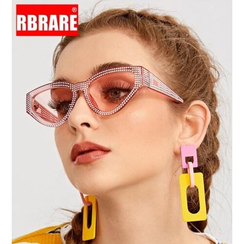 RBRARE Cat Eye Sunglasses Women Cateye Vintage Sunglasses Women Luxury Brand Mirror Sun Glasses Retro Gothic Lentes De Sol Mujer