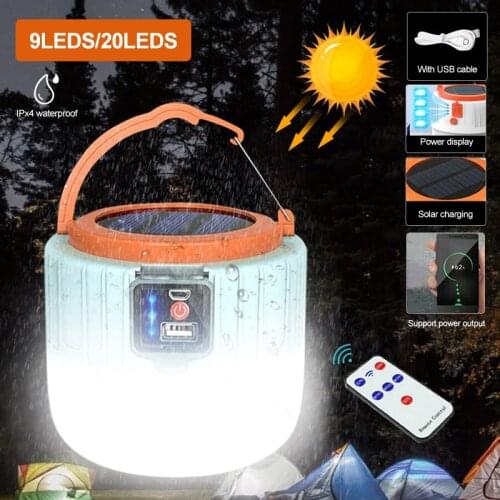 Remote Control Solar LED Tactical Flashlight 18650 Battery Camping Lantern USB Rechargeable Torch Lamp Hunting flashlight