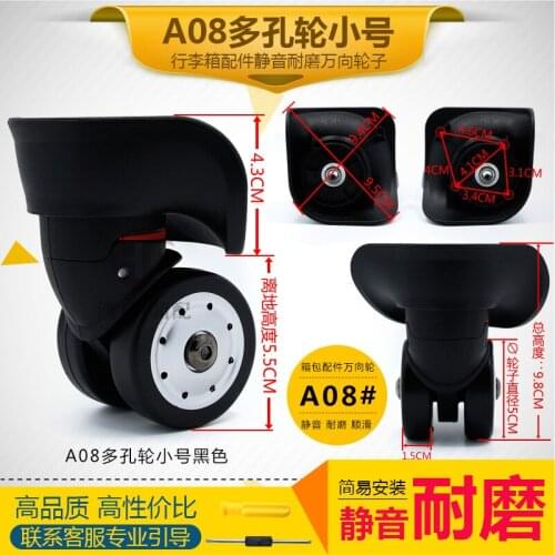 Trolley luggage universal wheel travel luggage lockbox accessories wheels Practical wear-resistant delivery tools