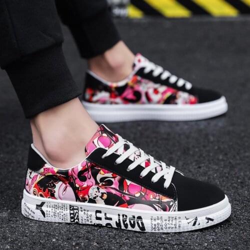 Big Size PU Leather Spring Male Sneakers Mens Sports Shoes Sport Men Running Black Pink Baskets Athletic Brands Training E-962