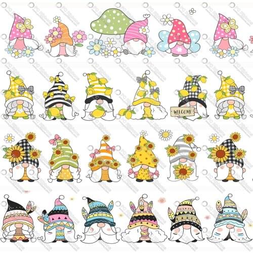 1" Cute Cartoon Halloween/Christmas Gnomes Printed Custom Ribbons for DIY Crafts Hair Bow Lanyard/Satin /Grosgrain Ribbon CA283