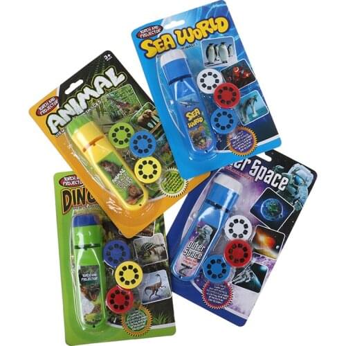 1pc Portable Flashlight Projection Education Toy Animal Starry Lights Kids Toys Gift