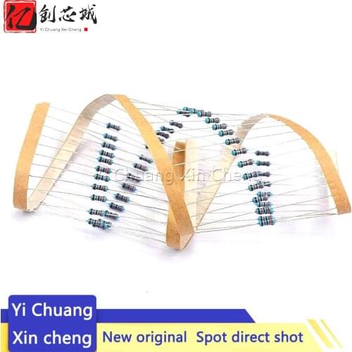 100PCS 1/4W 1R~22M 1% Metal film resistor 100R 220R 1K 1.5K 2.2K 4.7K 10K 22K 47K 100K 100 220 1K5 2K2 4K7 ohm resistance