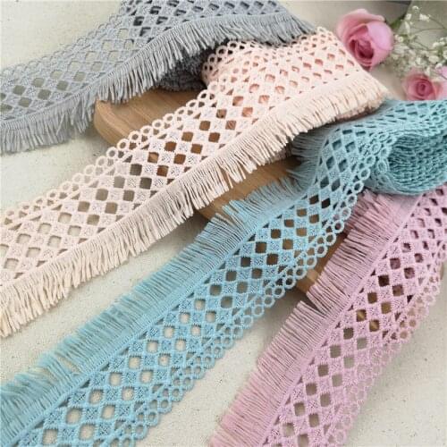 3Meters 6cm wide Clothing Accessories Lace Pink Line Code Polyester Embroidery Lace Trims Handmade Doll Skirt Accessories Spot