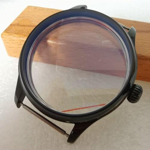 44mm SS PVD Watch Case Fit Eta6497 6498 ST3600 Manual winding movement mens watches