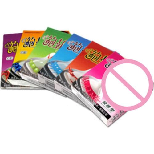 6PCS Condoms Adult Sex Products High Sensation Class Female G-spot Vaginal Stimulation Condoms Multi Kind Sophora Viciifolia Set