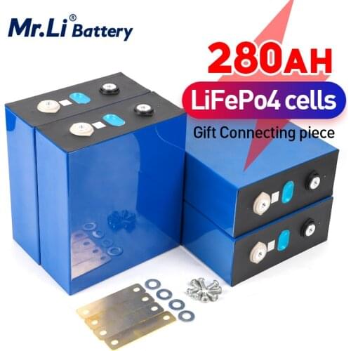 Mr.Li 3.2V 280Ah lifepo4 Battery Cells prismatic Lithium Iron Phosphate 12V 24v 48v 280Ah battery packs Solar EU US TAX FREE