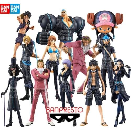 Bandai Original BANPRESTO One Piece Theater GOLD Frank Chopper Luffy Nami Robin Gilder Sanji Figure Toy Gift