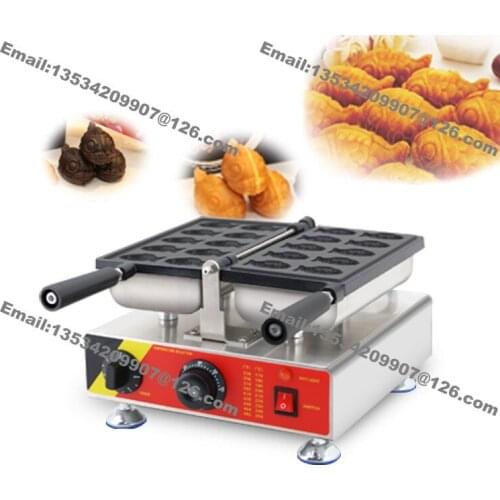 Free Shipping Commercial Nonstick 110v 220v Electric 10pcs Mini Small Taiyaki Maker Machine Baker Iron