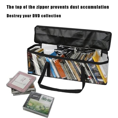 Large Books CD Storage Bags Zipper Lock Pocket Transparent Portable Ziplock Handbags Toys Organizers Big Zip Pouch Organization