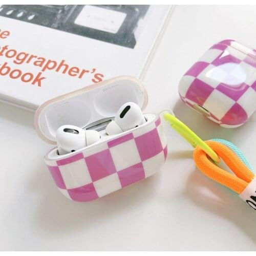 For Apple AirPods 1/2/3 Earphone Case with Lanyard Ornaments AirPods Pro Cute Splicing Candy Soft IMD Protect Cover