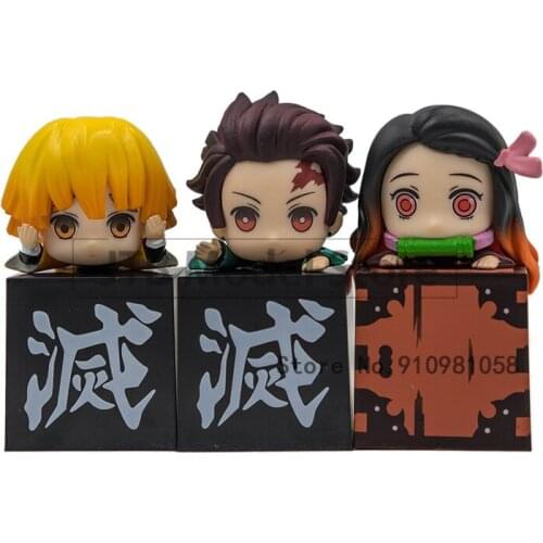 Demon Slayer Anime Action Figure GK Kamado Tanjirou Model Agatsuma Zenitsu Figma 10CM ABS Statue Desktop Collection Gift Toys