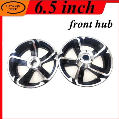 Electric Scooter Parts 6.5 Inch Hub for 90/65-6.5 Inner and Outer Tyre 11 Inch Aluminum Alloy Front Disc Brake Rim