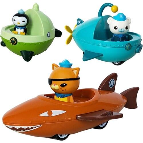 HOT Octonauts Submarine Boat Ship Model With Captain Barnacles Kwazii Shellington Figures Kids Best Gift