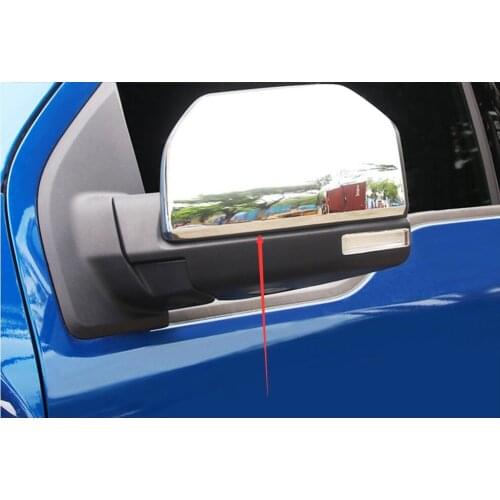 CHROME SIDE MIRROR COVER FIT 2015 2016 2017 FOR FORD F150 F-150 TRIM REAR VIEW MOLDING CAP BEZEL LID FRAME OVERLAY GARNISH