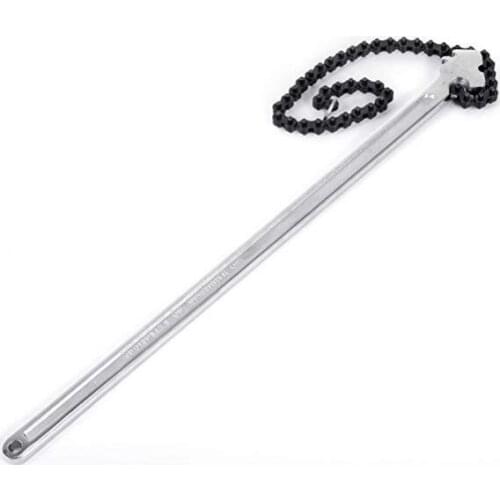 24inch Chain Wrench Carbon Steel Chain Pipe Wrench Heavy Duty 6inch Diameter Capacity Chain Strap Filter Wrench