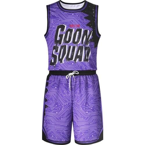 Space Basketball Jersey Jam Goon Squad Tank Shorts Cosplay Costume A New Legacy Basketball Uniform Set for Adults