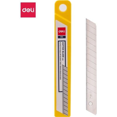 Deli Cutter Blade 10PCS PACK SK5 Metal Snap Off Utility Cutting Knife Blade Small Size Sharp E2012