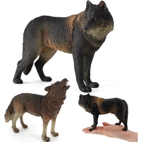 Simulation Animal Models Figures Wolf Figurines Decoration Collection Toys For Kids Gift