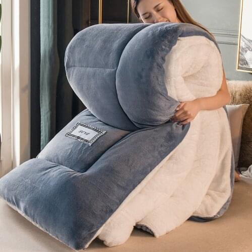 Lamb wool soft warm comforter winter thickened warm keeping quilt dormitory student autumn quilt core space bedding blanket