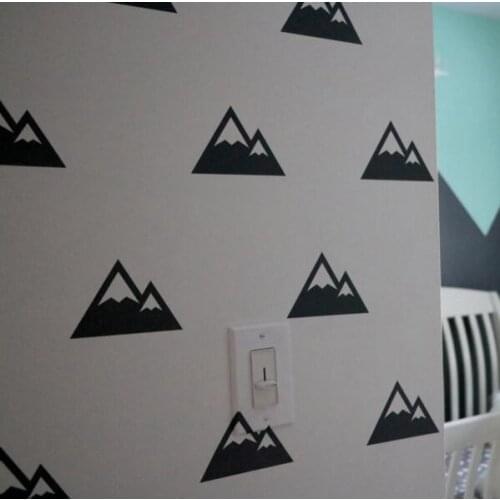 Mountain pattern wall Decals Cute Mountain Vinyl Wall Stickers For Kids Room Nordic style Mountains Wall Decal Home Decor D13